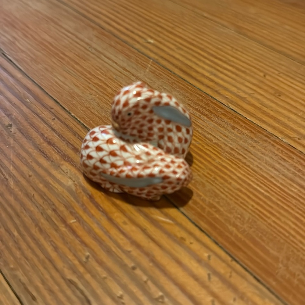 Herend brown porcelain bunnies